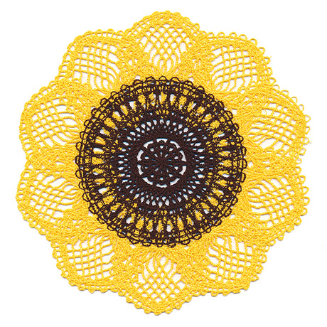 Darling Sunflower Doily (Battenburg Lace)