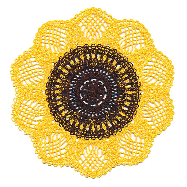 Darling Sunflower Doily (Battenburg Lace)