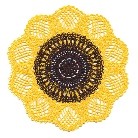 Darling Sunflower Doily (Battenburg Lace)