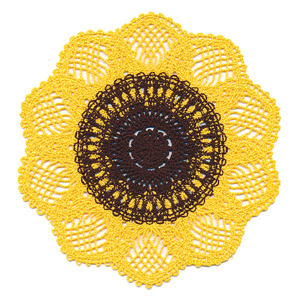 Darling Sunflower Doily (Battenburg Lace)