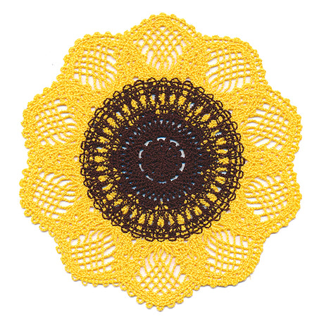 Darling Sunflower Doily (Battenburg Lace)