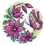 Clematis Blooms Butterfly