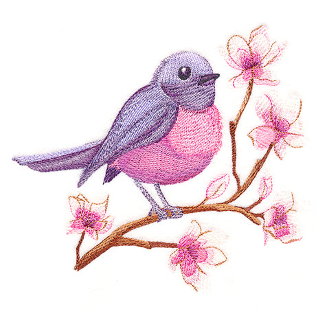 Sweet Pink Robin in Watercolor