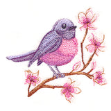 Sweet Pink Robin in Watercolor