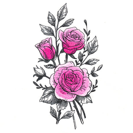 Beautiful Rose Etching