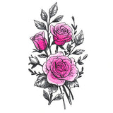 Beautiful Rose Etching