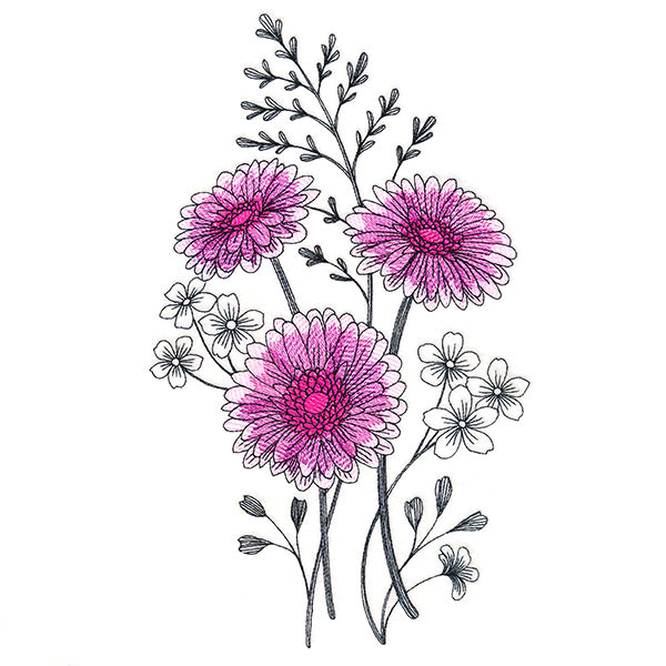 Delicate Daisy Etching