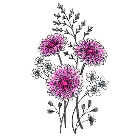 Delicate Daisy Etching