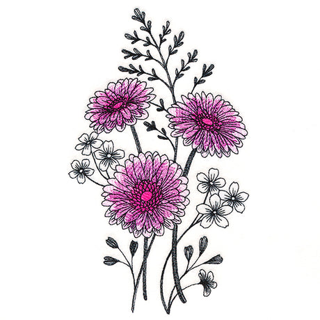 Delicate Daisy Etching
