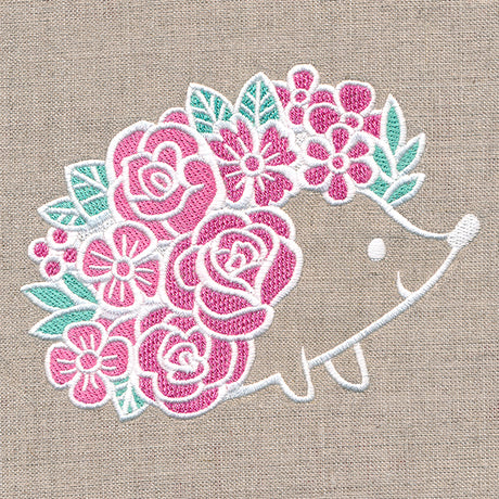 Adorable Floral Hedgehog
