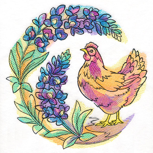 Bluebonnet Blooms Chicken