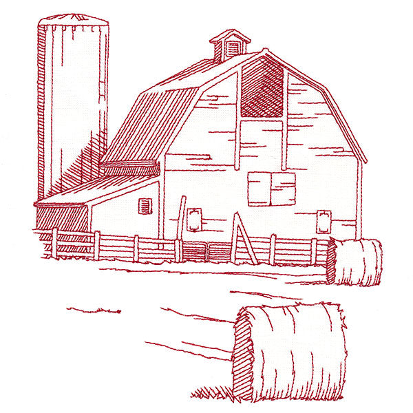 Barnyard Etchings - Barn
