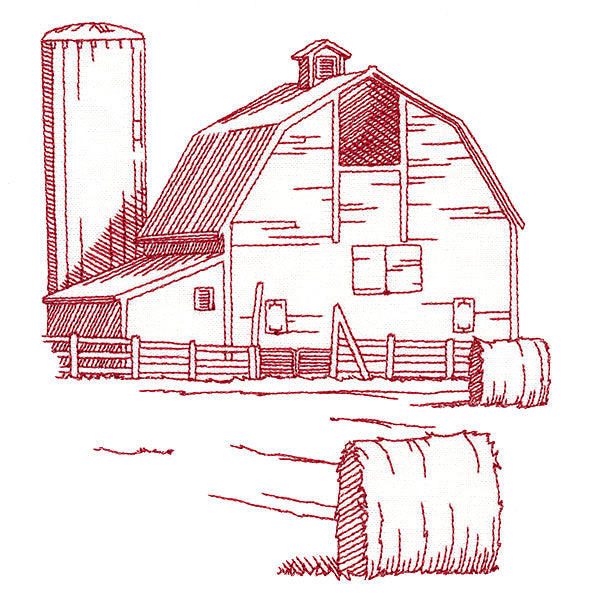 Barnyard Etchings - Barn