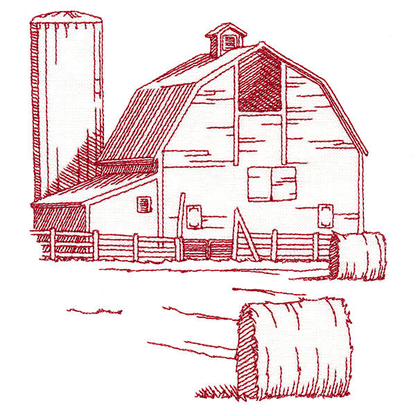 Barnyard Etchings - Barn