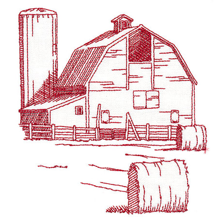 Barnyard Etchings - Barn