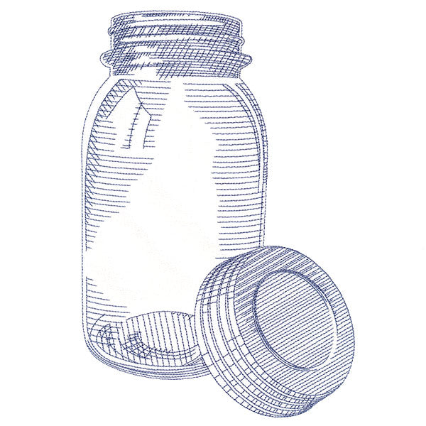 Barnyard Etchings - Mason Jar