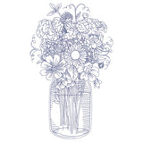 Barnyard Etchings - Mason Jar Bouquet