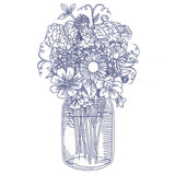 Barnyard Etchings - Mason Jar Bouquet