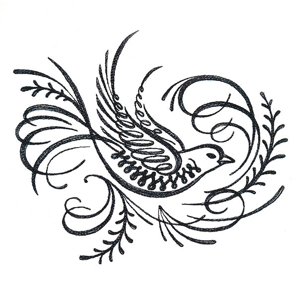 Classic Calligraphy Bird