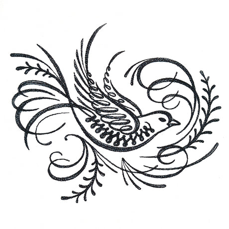 Classic Calligraphy Bird