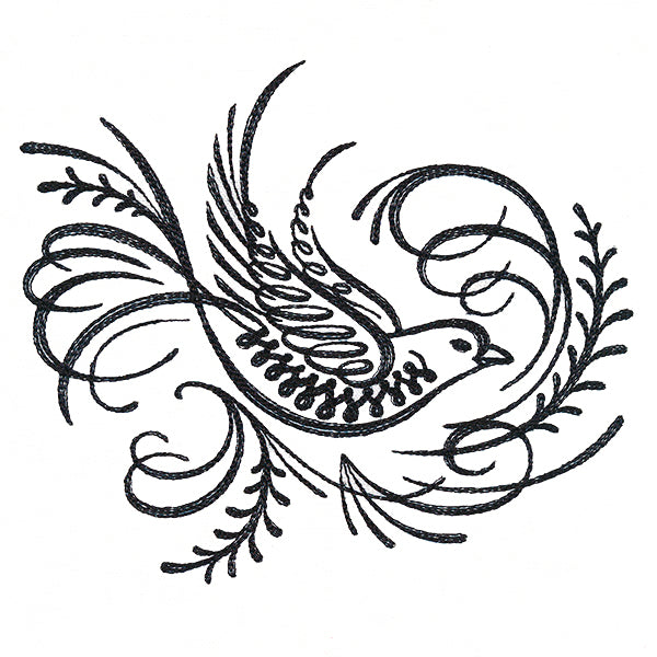 Classic Calligraphy Bird