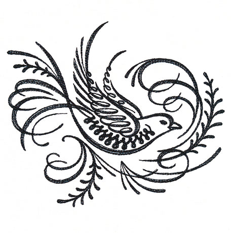 Classic Calligraphy Bird