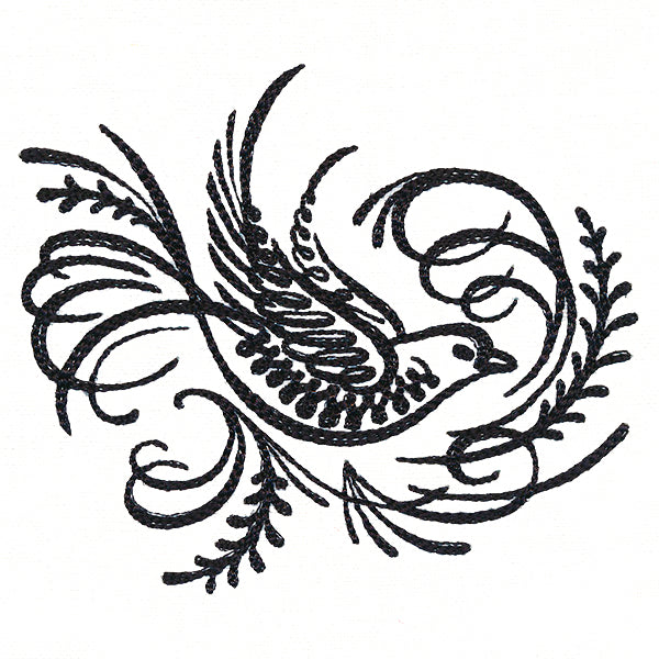 Classic Calligraphy Bird