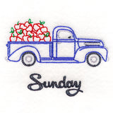 Retro Truck With Apples on Sunday (Vintage)
