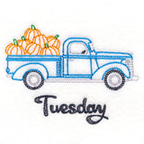 Retro Truck With Pumpkins on Tuesday (Vintage)