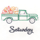 Retro Truck With Leaves on Saturday (Vintage)