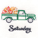 Retro Truck With Leaves on Saturday (Vintage)