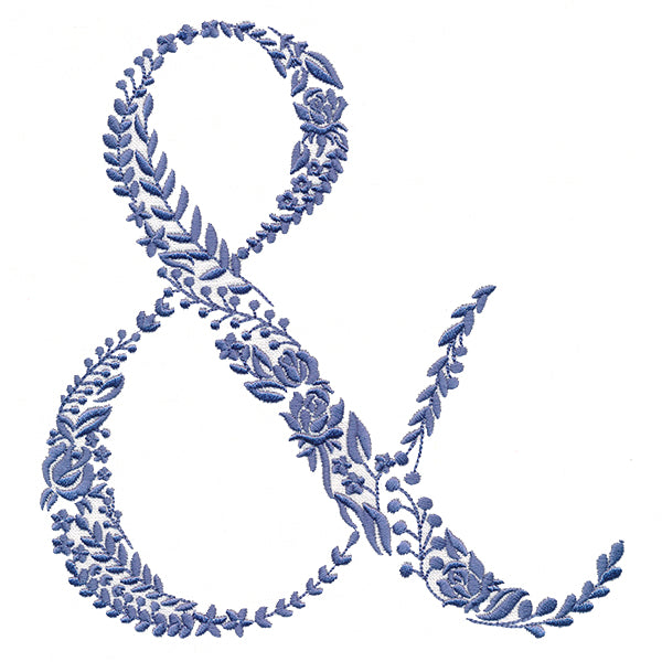 Delicate Floral Ampersand