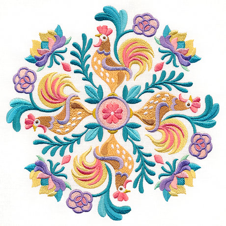 Blissful Rooster Medallion