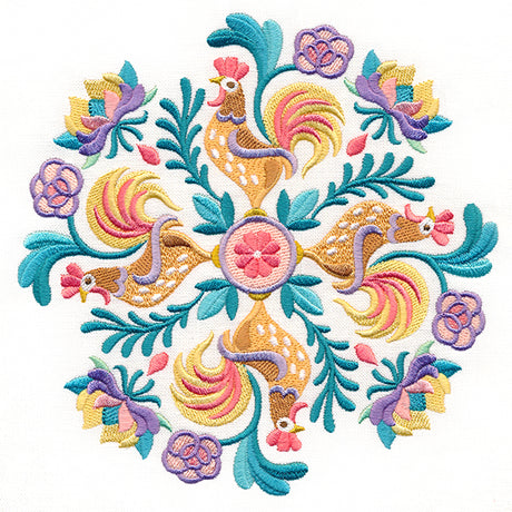 Blissful Rooster Medallion