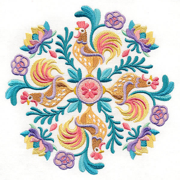 Blissful Rooster Medallion