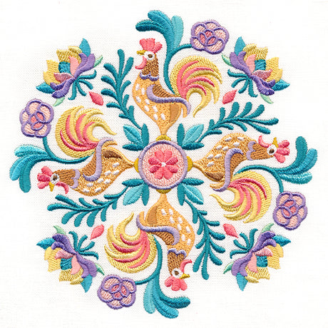 Blissful Rooster Medallion