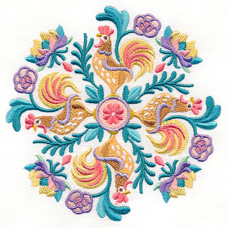 Blissful Rooster Medallion