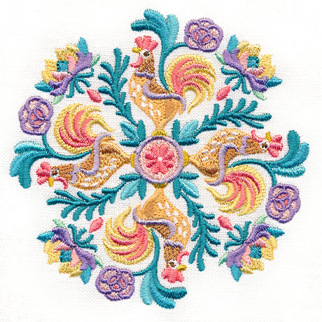 Blissful Rooster Medallion