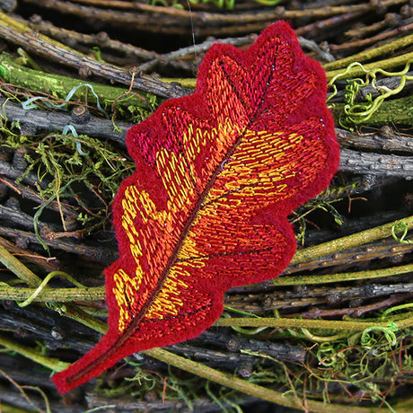 Freestanding Fabric Oak Leaf (In-the-Hoop)