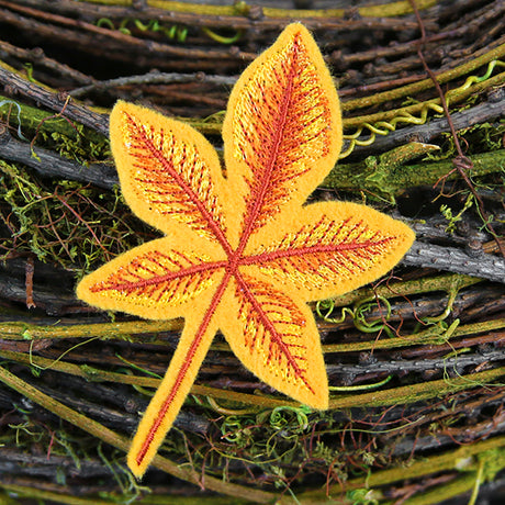Freestanding Fabric Buckeye Leaf (In-the-Hoop)