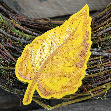 Freestanding Fabric Birch Leaf (In-the-Hoop)