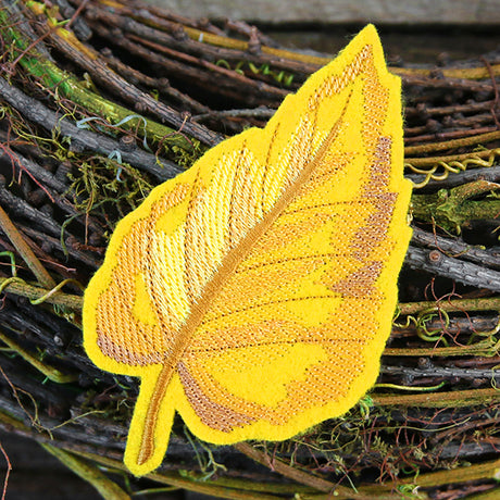 Freestanding Fabric Birch Leaf (In-the-Hoop)