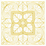 Autumn Beauty Square - Aspen Leaf (Trapunto)