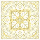 Autumn Beauty Square - Aspen Leaf (Trapunto)