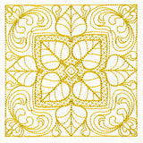 Autumn Beauty Square - Aspen Leaf (Trapunto)