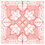 Autumn Beauty Square - Maple Leaf (Trapunto)