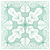 Autumn Beauty Square - Oak Leaf (Trapunto)