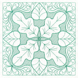 Autumn Beauty Square - Oak Leaf (Trapunto)