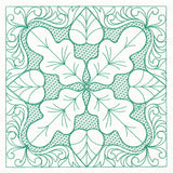 Autumn Beauty Square - Oak Leaf (Trapunto)