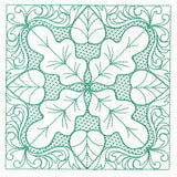 Autumn Beauty Square - Oak Leaf (Trapunto)